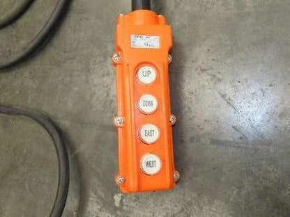 CM Lodestar L 1 Ton Electric Chain Hoist 20' Lift 16 FPM 635 Power Trolley 3PH