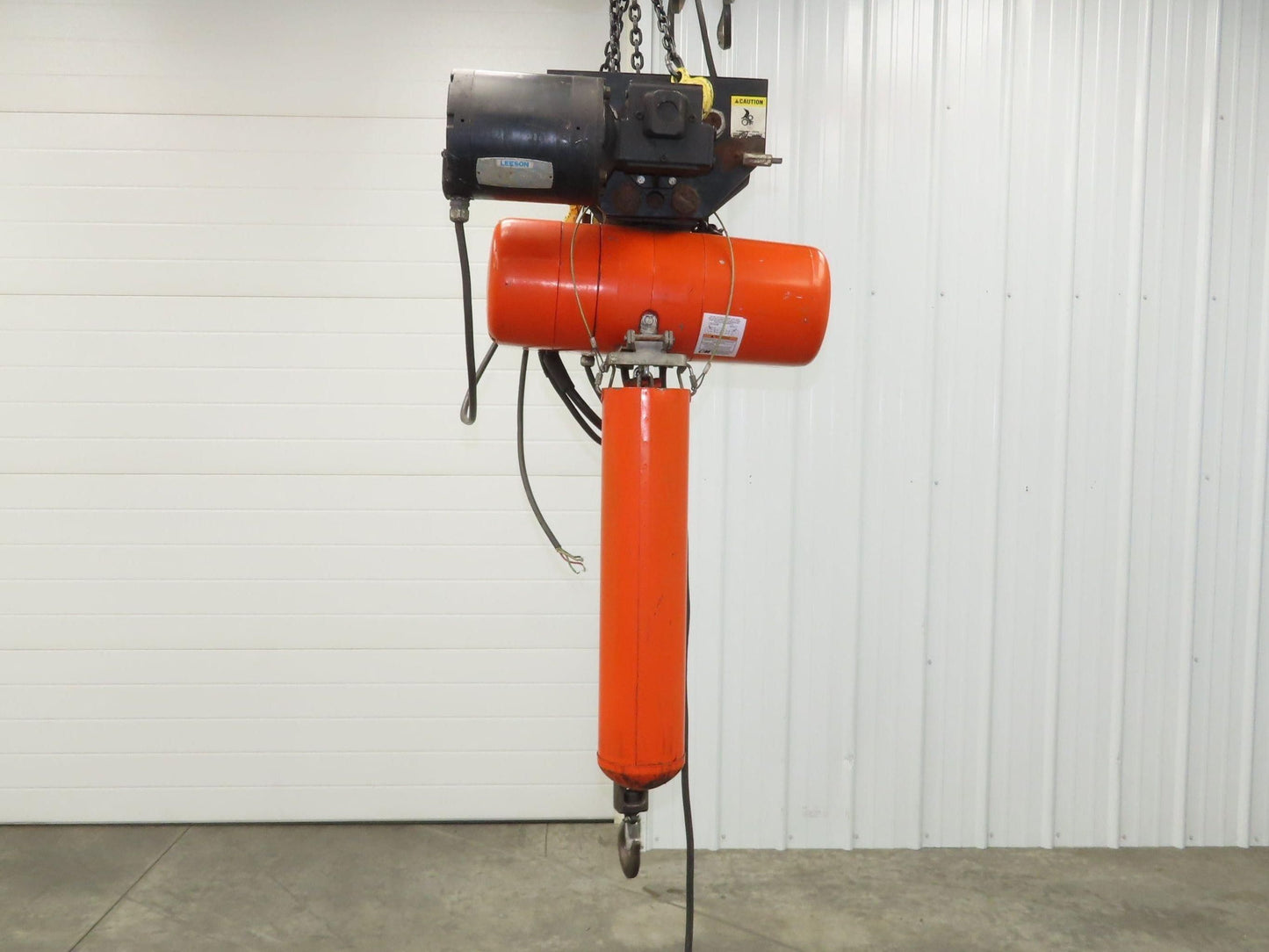 CM Lodestar L 1 Ton Electric Chain Hoist 20' Lift 16 FPM 635 Power Trolley 3PH