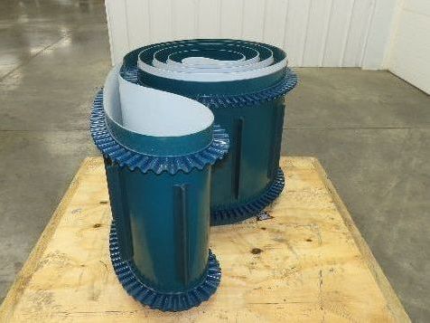 Incline Elevator Conveyor Belt Endless Green PVC Side-Wall Cleated 22.6"W x 38'L