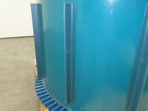 Incline Elevator Conveyor Belt Endless Green PVC Side-Wall Cleated 22.6"W x 38'L