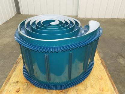 Incline Elevator Conveyor Belt Endless Green PVC Side-Wall Cleated 22.6"W x 47'L