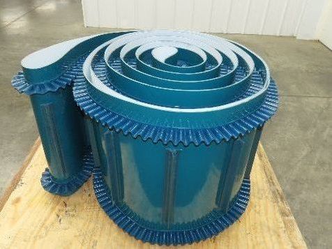 Incline Elevator Conveyor Belt Endless Green PVC Side-Wall Cleated 22.6"W x 47'L