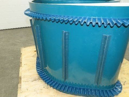 Incline Elevator Conveyor Belt Endless Green PVC Side-Wall Cleated 22.6"W x 47'L