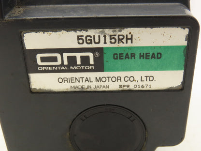 Oriental 5IK90GU-SH / 5GU15RH Gearmotor 15:1 Reducer 120rpm 1/8Hp 230v 3ph RH
