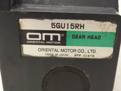 Oriental 5IK90GU-SH / 5GU15RH Gearmotor 15:1 Reducer 120rpm 1/8Hp 230v 3ph LH