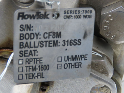 Flow-Tek 7011 Stainless Ball Valve 4" NPT x 6" Flanged Welded 1000 WOG CF8M