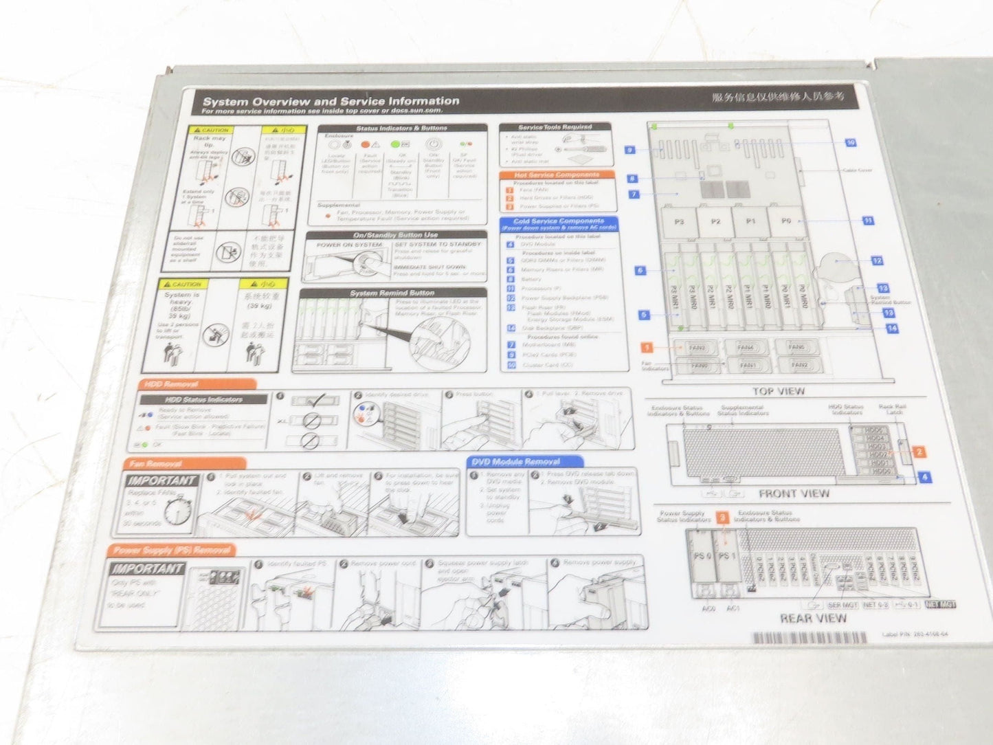 Sun Fire X4470 Server Rack Mount Quad Gigabit NIC USB 2.0 *PARTS