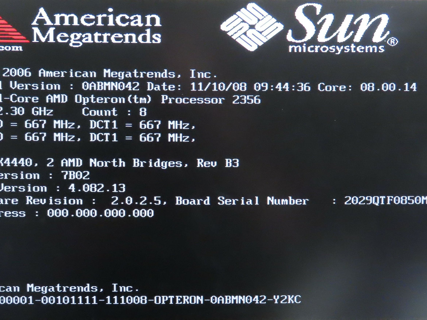 Sun Storage 7410 Fire X4440 Server Dual Opteron 2356 2.3Ghz 64GB RAM Rack Mount