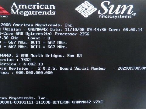 Sun Storage 7410 Fire X4440 Server Dual Opteron 2356 2.3Ghz 64GB RAM Rack Mount