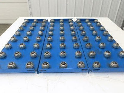 31"x 34.5" Ball Transfer Conveyor Table 4" Ball Centers Lot of 3-Inserts