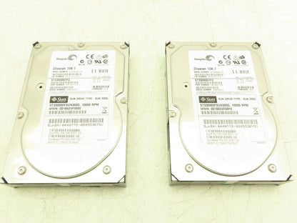 Sun/Seagate Cheetah 10K.7 Hard Drive Fibre Channel 10k rpm 3.5" 300Gb Lot of 2