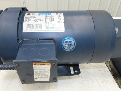 Leeson G121051.00 Brake Gear Motor 1.5Hp 230/460V 3PH Ironman 40:1 Reducer 44rpm