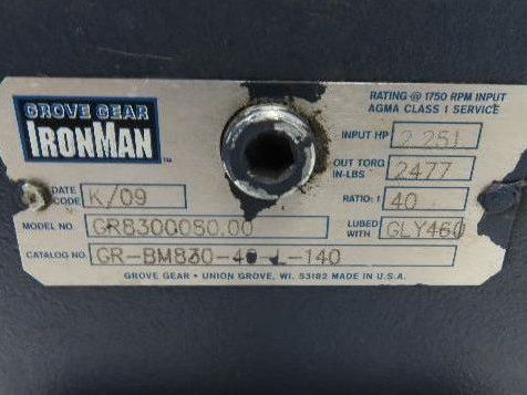 Leeson G121051.00 Brake Gear Motor 1.5Hp 230/460V 3PH Ironman 40:1 Reducer 44rpm