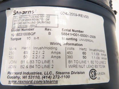 Leeson G121051.00 Brake Gear Motor 1.5Hp 230/460V 3PH Ironman 40:1 Reducer 44rpm