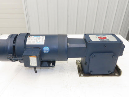 Leeson G121051.00 Brake Gear Motor 1.5Hp 230/460V 3PH Ironman 40:1 Reducer 44rpm