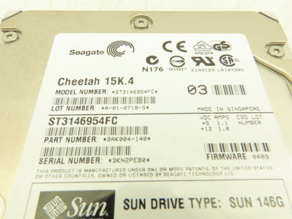 Sun/Seagate Cheetah 15K.4 Hard Drive Fibre Channel 15k rpm 3.5" 146Gb Lot of 2