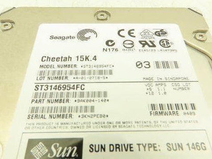 Sun/Seagate Cheetah 15K.4 Hard Drive Fibre Channel 15k rpm 3.5" 146Gb Lot of 2