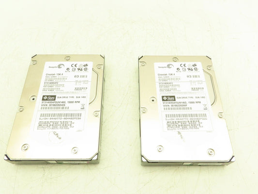 Sun/Seagate Cheetah 15K.4 Hard Drive Fibre Channel 15k rpm 3.5" 146Gb Lot of 2