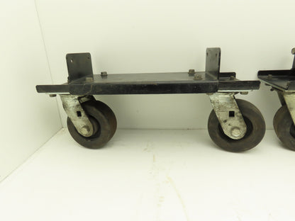 Lincoln Electric Powerwave Front Caster Wheels With Brackets For Welder Lot of 2