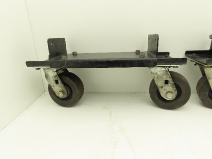 Lincoln Electric Powerwave Front Caster Wheels With Brackets For Welder Lot of 2