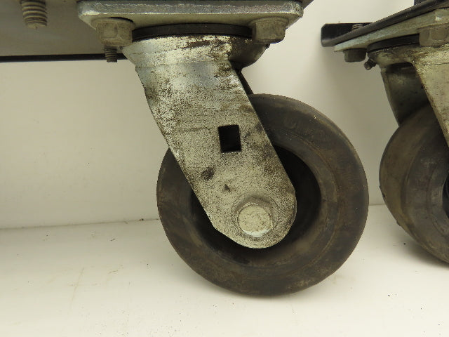 Lincoln Electric Powerwave Front Caster Wheels With Brackets For Welder Lot of 2