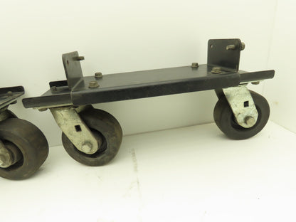 Lincoln Electric Powerwave Front Caster Wheels With Brackets For Welder Lot of 2