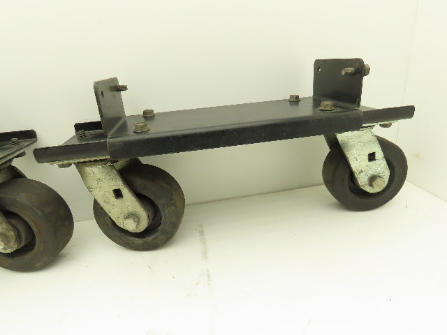Lincoln Electric Powerwave Front Caster Wheels With Brackets For Welder Lot of 2