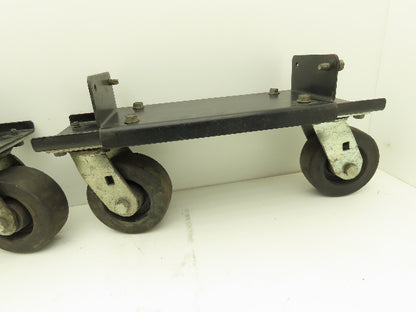 Lincoln Electric Powerwave Front Caster Wheels With Brackets For Welder Lot of 2