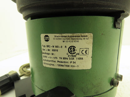 RNA Rhein-Nadel Automation SRC-N 160-2 Vibratory Stepped Bowl Feeder 200V