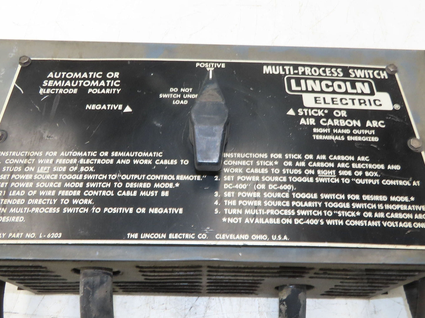 Lincoln Electric K804-1 Multi-Process Switch DC400 or DC600