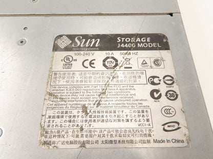 Sun Microsystems J4400 24-Bay 3.5" SAS Storage Unit Rackmount NO HDDs NO CADDIES