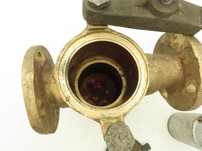 Hayward Model 72 Simplex 2" Inline Basket Strainer Bronze 200 PSI Flanged