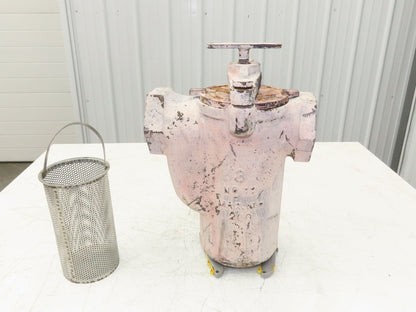 Hayward Model 72 Simplex 3" NPT Inline Basket Strainer Cast Iron 200 PSI