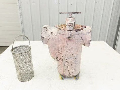 Hayward Model 72 Simplex 3" NPT Inline Basket Strainer Cast Iron 200 PSI