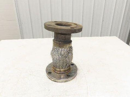 3"x 11" Steel Flanged Stainless Braided Flex Hose Pipe Expansion Joint 4-Bolt