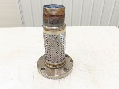 Weldbend 3" NPT x 3" Flanged Stainless Flex Hose Pipe Expansion Joint 4-Bolt 150