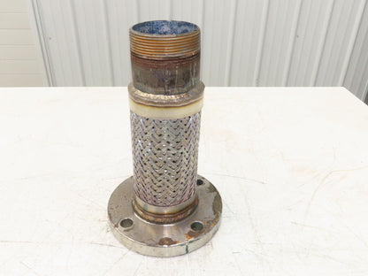 Weldbend 3" NPT x 3" Flanged Stainless Flex Hose Pipe Expansion Joint 4-Bolt 150