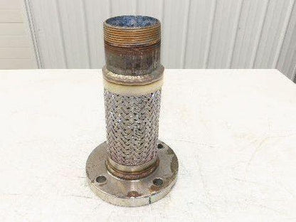 Weldbend 3" NPT x 3" Flanged Stainless Flex Hose Pipe Expansion Joint 4-Bolt 150