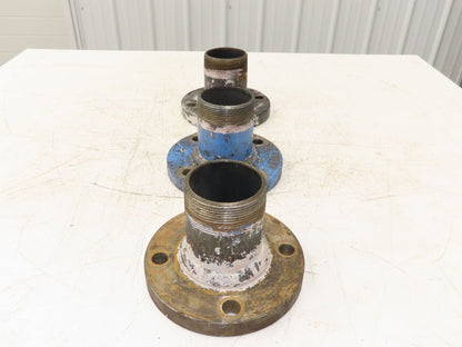 Weldbend 3" Butt Weld Flange x 3" NPT Pipe Nipple 5"Height #150  Lot of 3