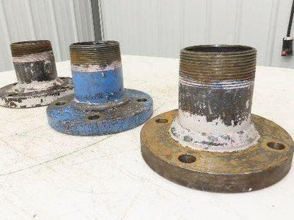 Weldbend 3" Butt Weld Flange x 3" NPT Pipe Nipple 5"Height #150  Lot of 3