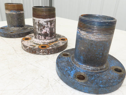 Weldbend 3" Butt Weld Flange x 3" NPT Pipe Nipple 6"Height #150  Lot of 3