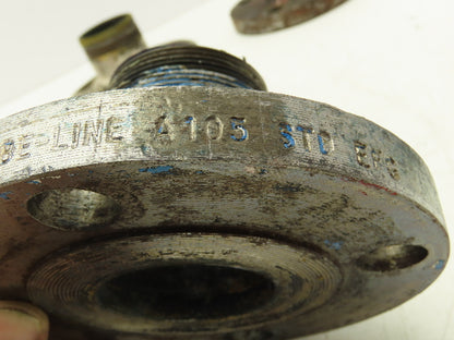 Tube-Line 2" Butt Weld Flange x 2" NPT Pipe Nipple 3"Height #150  Lot of 6