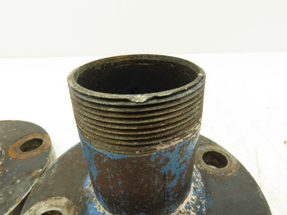 Tube-Line 2" Butt Weld Flange x 2" NPT Pipe Nipple #150  Lot of 4