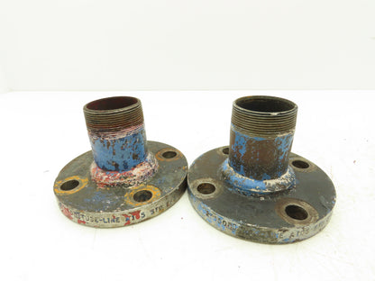 Tube-Line 2" Butt Weld Flange x 2" NPT Pipe Nipple #150  Lot of 4