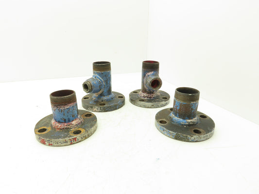 Tube-Line 2" Butt Weld Flange x 2" NPT Pipe Nipple #150  Lot of 4