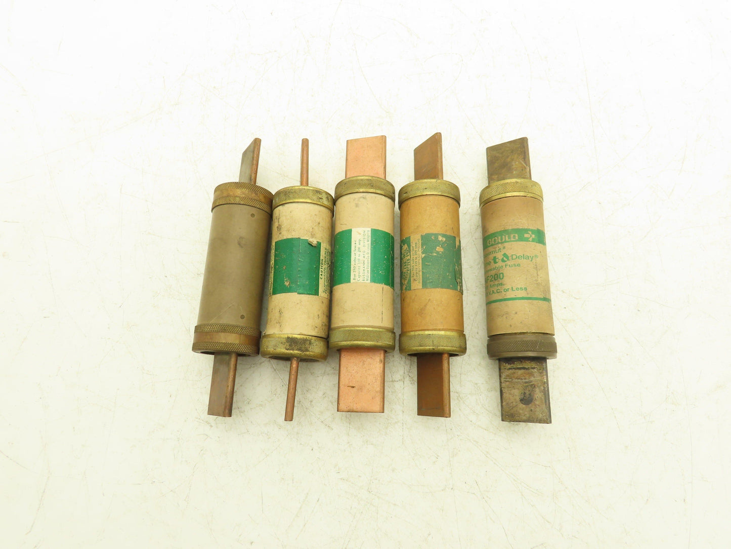 Rebuildable Renewable Delay Fuse 150Amp 200Amp 250VAC Mixed Brand Lot of 5
