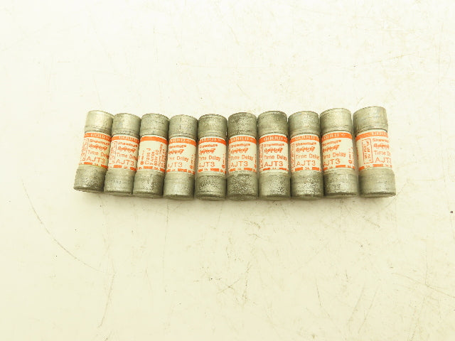 Ferraz Shawmut AJT3 Amptrap Fuse 3Amp 600VAC Original Box Lot of 10