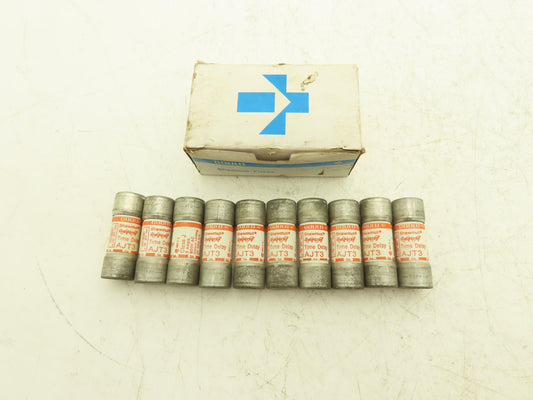 Ferraz Shawmut AJT3 Amptrap Fuse 3Amp 600VAC Original Box Lot of 10