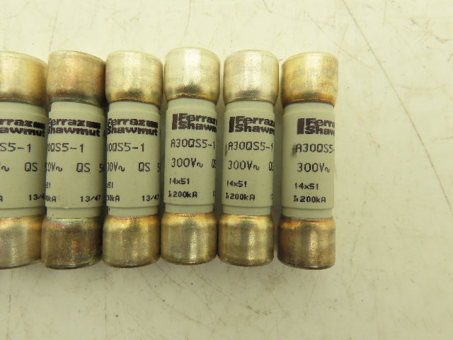 Mersen A30QS5-1 Amp-trap Fuse 5Amp 300VAC Original Box Lot of 10