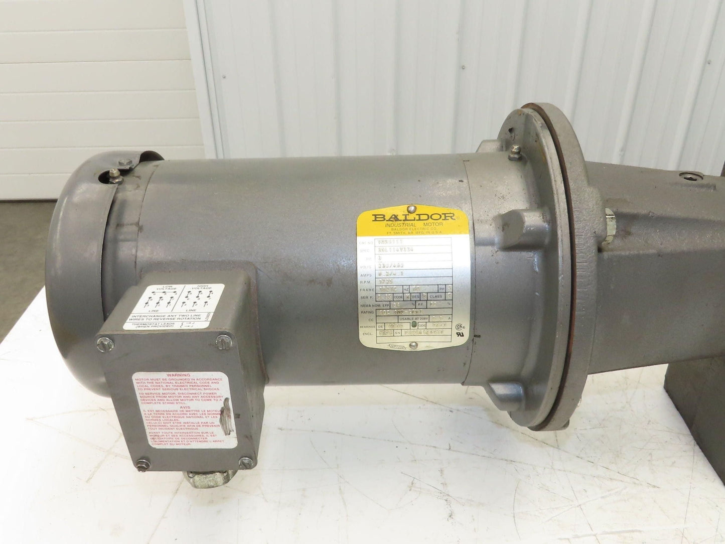 Baldor VM3611T Gearmotor 3Hp 230/460V 3PH 15:1 Reducer 115rpm RH Output 182TC